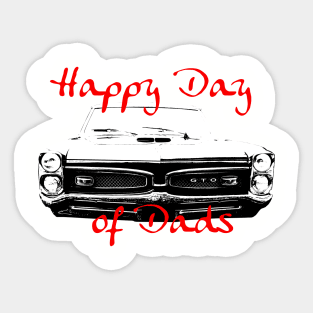 Father's Day 1960s classic American muscle car Day of Dads Sticker